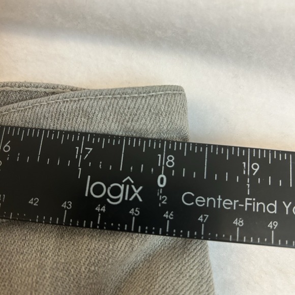 Eileen Fisher Jeans Size 14 Gray Denim 98%Cotton 2% Spandex Straight 5Pocket EUC - Picture 8 of 11